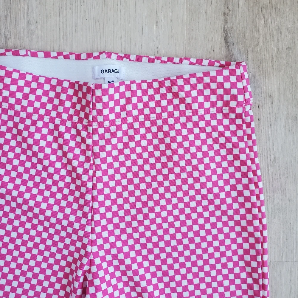 Garage Pink & White Checkered Flare Leggings - Picture 2 of 2